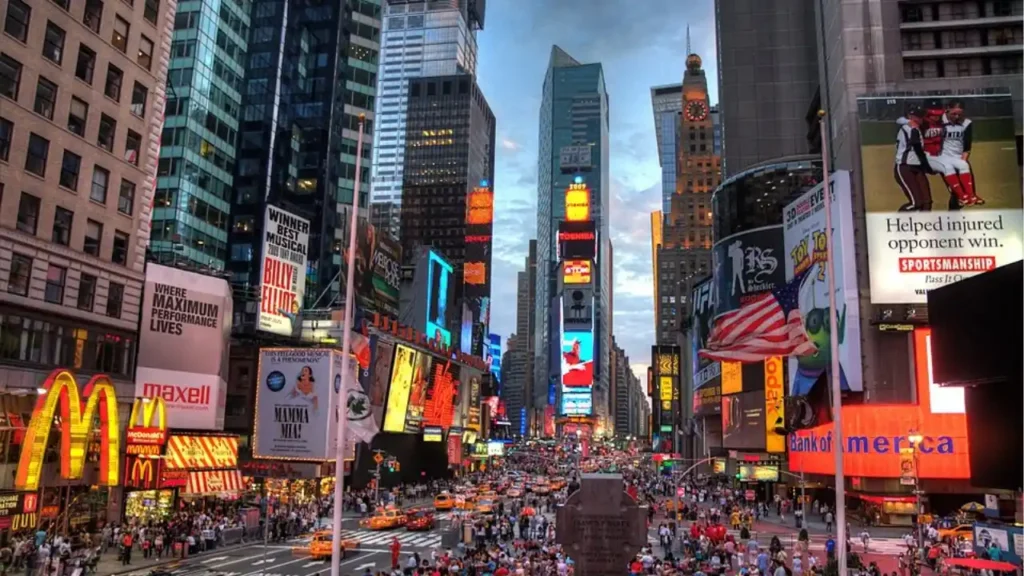 Times Square and Broadway