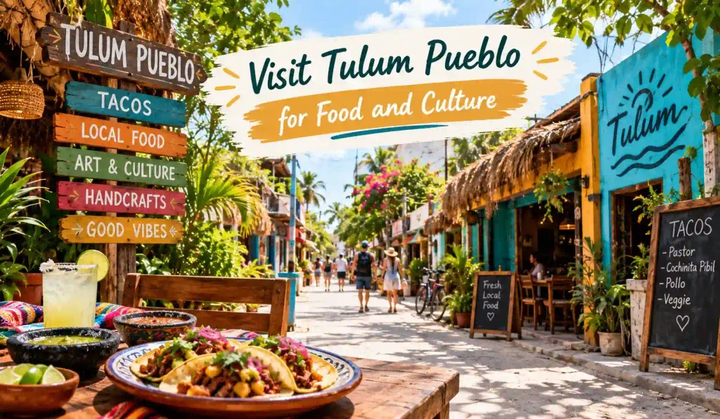 Visit Tulum Pueblo for Food and Culture